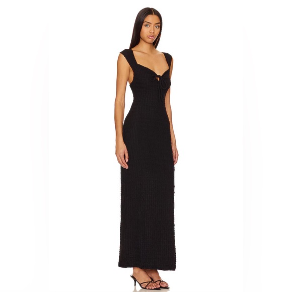 Free People Eleni Bodycon Maxi Dress in Black - Picture 2 of 10